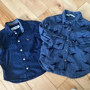 Cute&Fashionable baby-to-toddler button-down shirts.